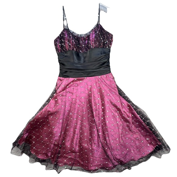 Morgan & Co. Dresses & Skirts - Vintage Y2K Morgan & Co Babydoll Dress Size 7/8 All Over Rhinestone Whimsical